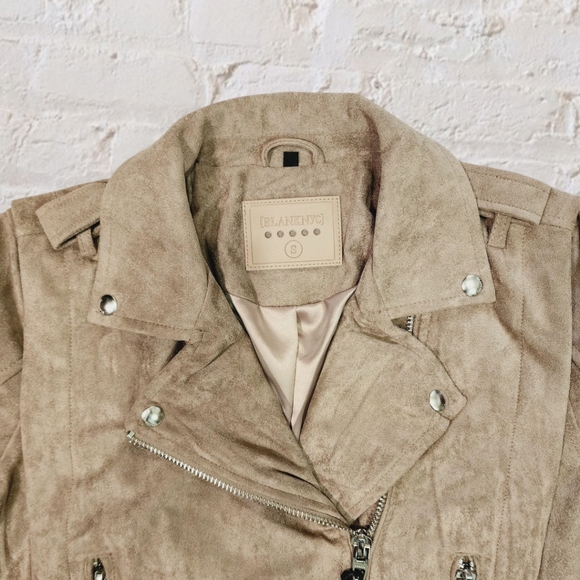 BLANKNYC x Revolve Suede Moto Jacket in Chance Of Rain NWT - Picture 6 of 9